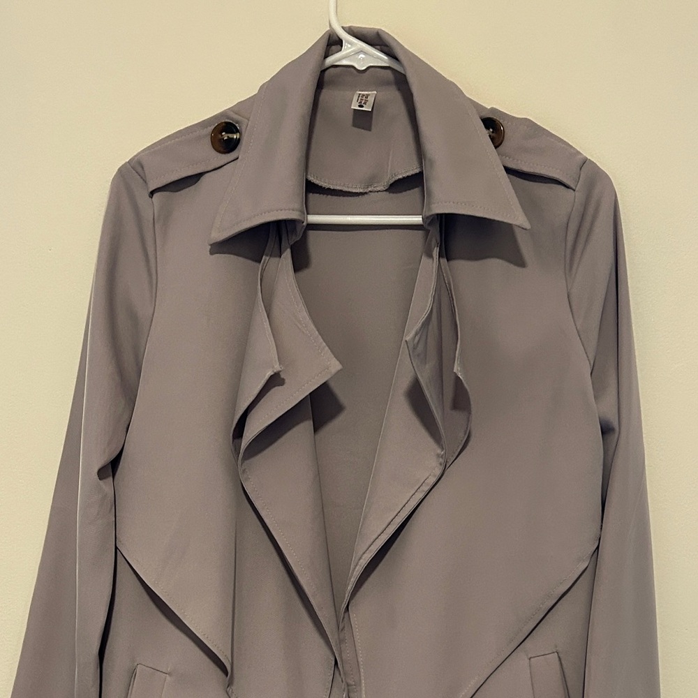 Women's Gray Trench Coat